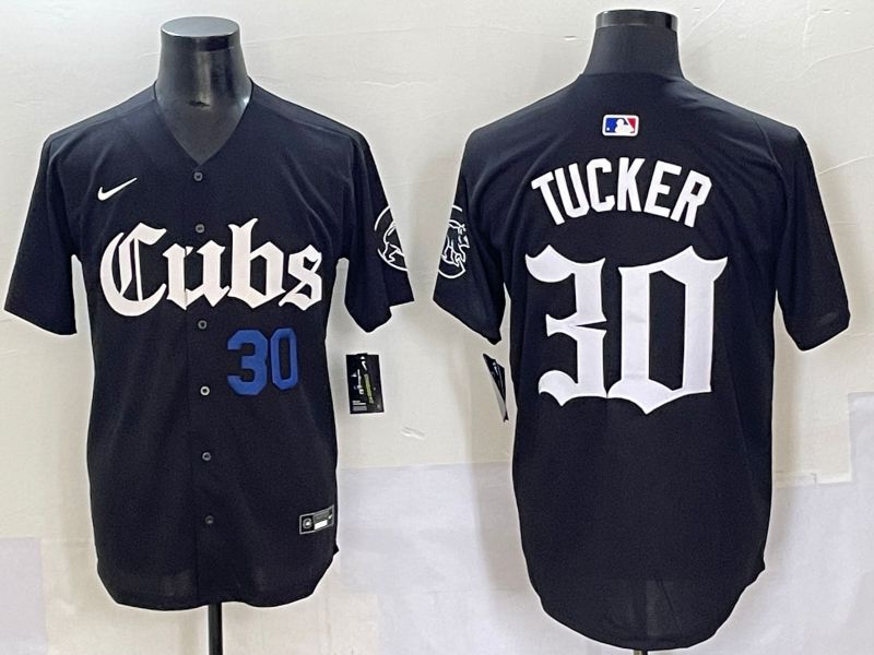 Men 2025 Chicago Cubs #30 Tucker Black Five generations Joint Name Nike MLB Jersey style 6